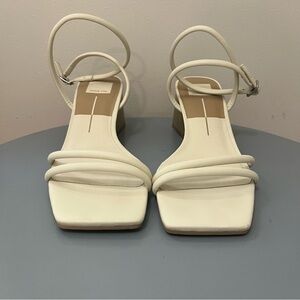 Dolce Vita White Strappy Sandals Block Heel